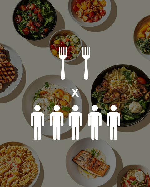 2 Refeições para 5 pessoas