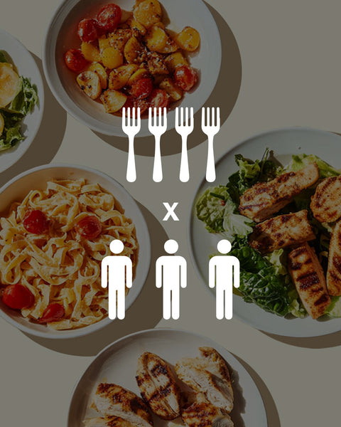 4 Refeições para 3 pessoas